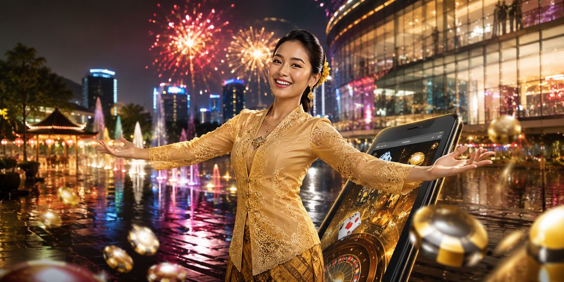 Kasino mudah alih Malaysia dengan pakaian kebaya dan antara muka loteri yang bersih dan moden